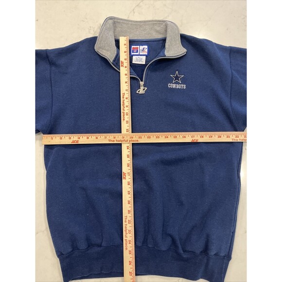 Vintage Dallas Cowboys Logo Athletic Team NFL 1/4 Zip Pullover Sweatshirt Sz Xl - Picture 4 of 8
